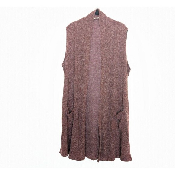 A.GAIN Angora Sweater Vest Womens Medium Burgundy - Picture 1 of 8